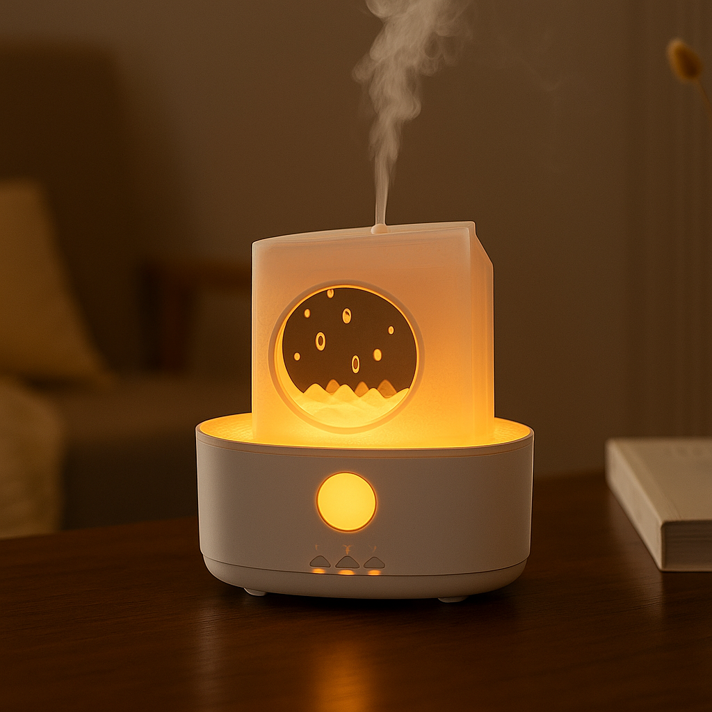 Diffuseur d'huiles essentielles atmosphère céleste.