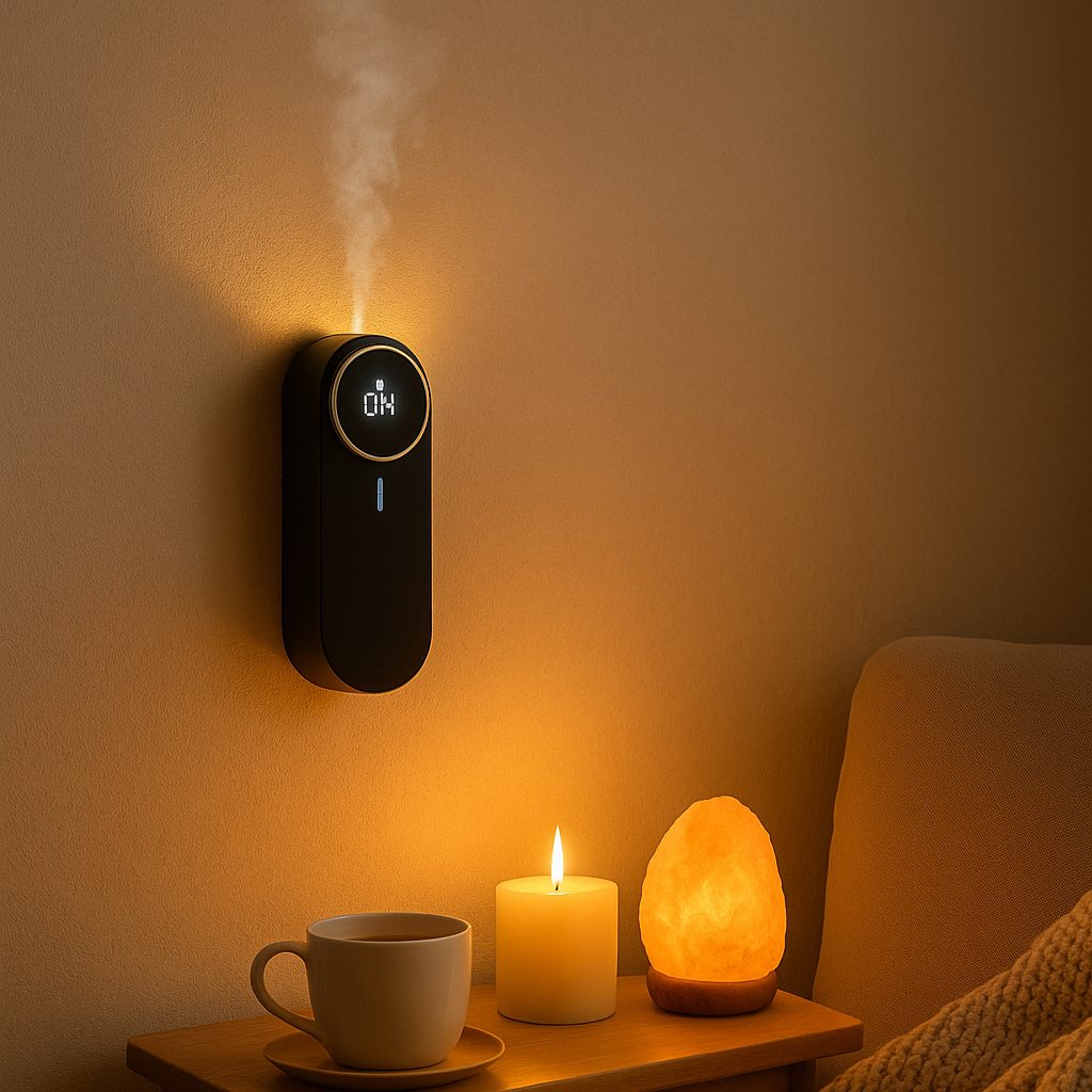 Diffuseur mural rechargeable en bois naturel pour une ambiance apaisante